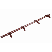 ТЕХНОНИКОЛЬ трубчатый снегозадержатель 25х45 оцинков. RAL 3009 красный 3м (к-т)