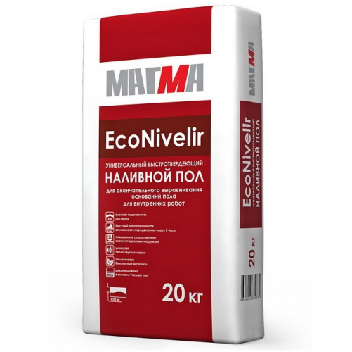 Наливной пол Магма EcoNivelir быстротвердеющий универсальный 20 кг