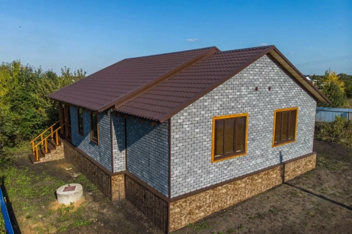 ТЕХНОНИКОЛЬ HAUBERK фасадная плитка, Камень Сланец (2,2 кв.м.)