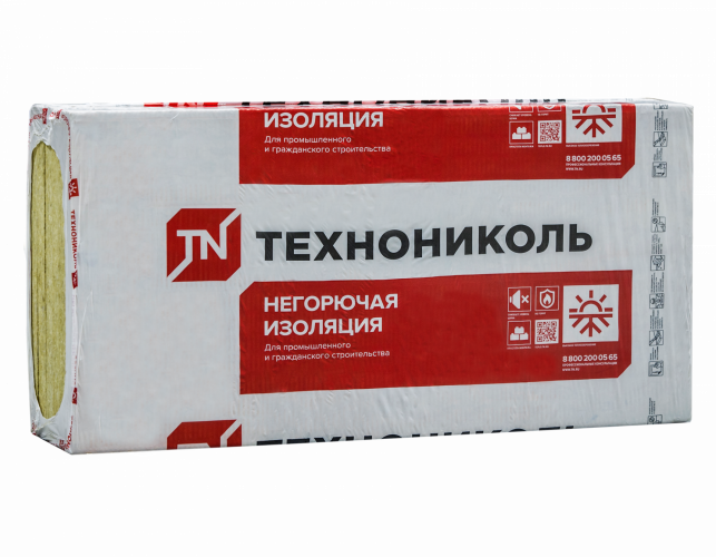 Теплоизоляция (базальт) ТЕХНОНИКОЛЬ Техновент Оптима 1200х600х100 (0,288 куб.м., 2,88 кв.м., 4 плиты)