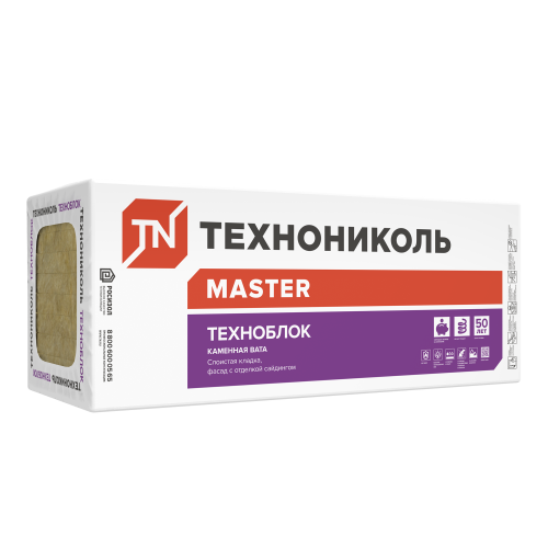 Теплоизоляция (базальт) ТЕХНОНИКОЛЬ Техноблок стандарт 1200х600х100 (0,432 куб.м., 4,32 кв.м., 6 плит)