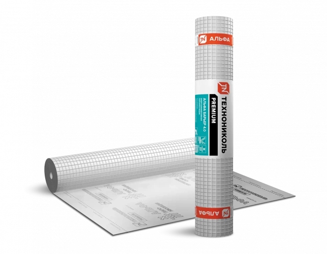Пароизоляционная пленка ТЕХНОНИКОЛЬ АЛЬФА БАРЬЕР 4.0 (1,5 x 50 м)