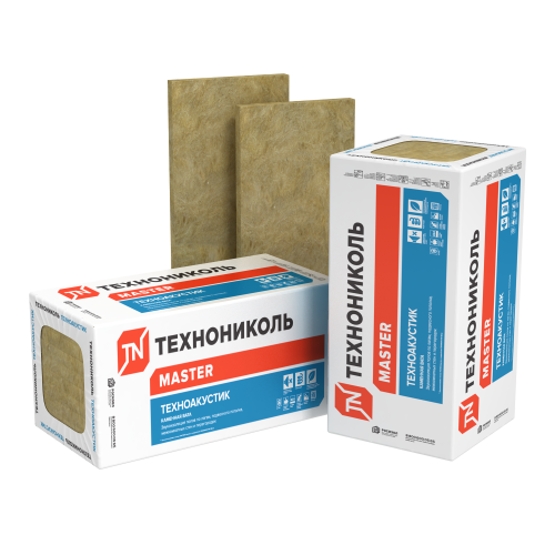Тепло-звукоизоляция (базальт) ТЕХНОНИКОЛЬ Техноакустик 1200x600x50 (8,64 кв.м., 12 плит) 