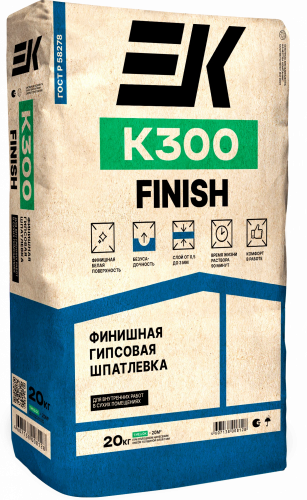 Финишная гипсовая шпатлевка ЕК K300 FINISH 20 кг