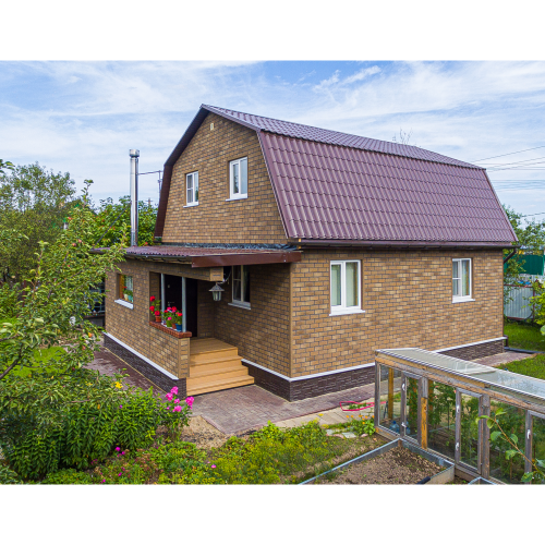 ТЕХНОНИКОЛЬ HAUBERK фасадная плитка, Кирпич​ Песчаный (2 кв.м.)