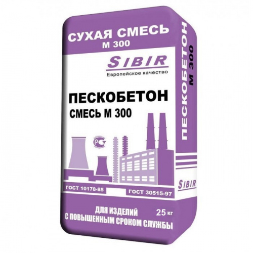 Пескобетон Сибирь М-300 25 кг
