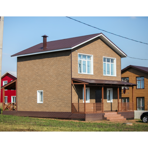 ТЕХНОНИКОЛЬ HAUBERK фасадная плитка, Кирпич​ Песчаный (2 кв.м.)