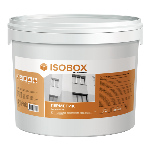 Герметик ISOBOX Акриловый для межпанельных швов (белый), 7кг