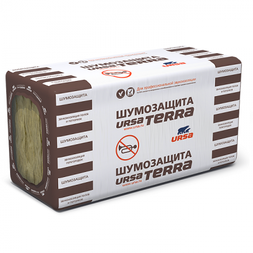 Теплоизоляция Ursa Terra Шумозащита 1250х610х50 мм 10 плит в упаковке