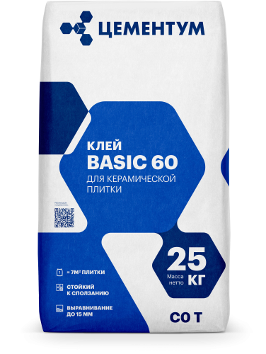 Клей для керамической плитки BASIC 60