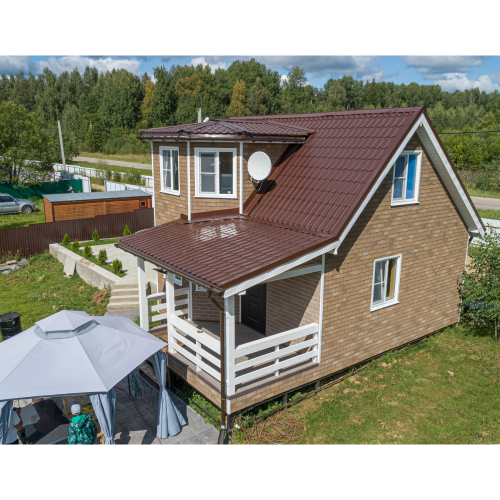 ТЕХНОНИКОЛЬ HAUBERK фасадная плитка, Кирпич​ Песчаный (2 кв.м.)