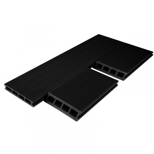 Террасная доска T-DECKS PREMIUM 3D OPTIMA SOLO (графит)