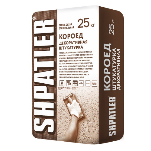 Штукатурка декоративная Шпатлер Короед 25 кг