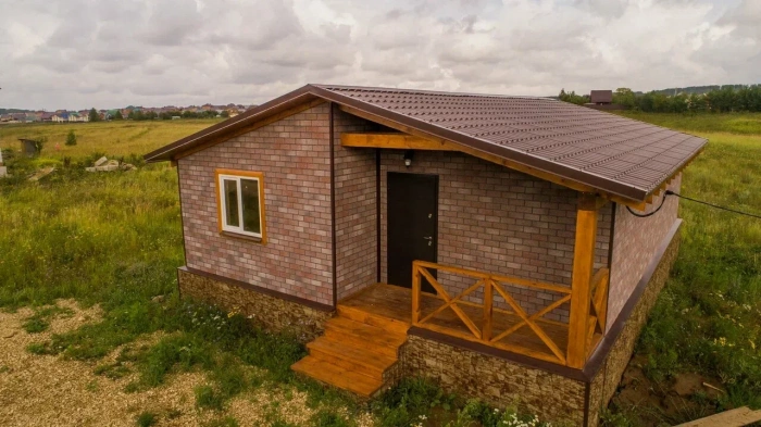 ТЕХНОНИКОЛЬ HAUBERK фасадная плитка, Кирпич​ Мраморный (2 кв.м.)