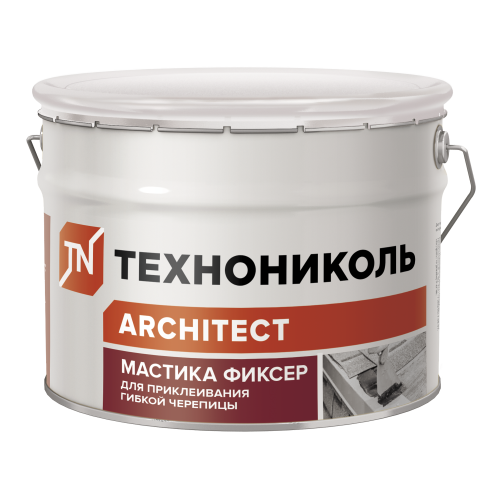 Мастика для гибкой черепицы ТЕХНОНИКОЛЬ №23 (Фиксер), ведро 12 кг