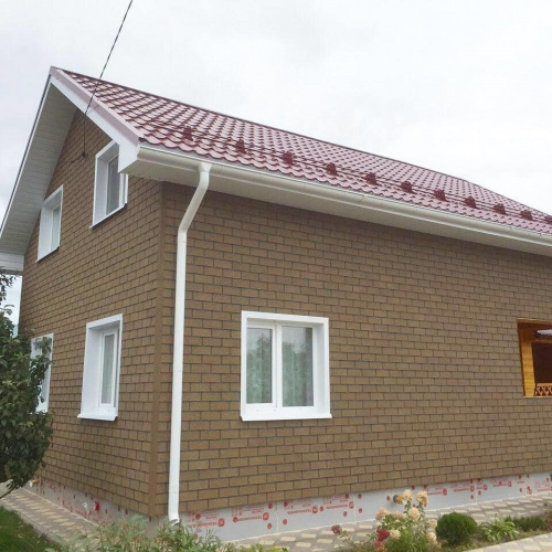 ТЕХНОНИКОЛЬ HAUBERK фасадная плитка, Кирпич​ Песчаный (2 кв.м.)