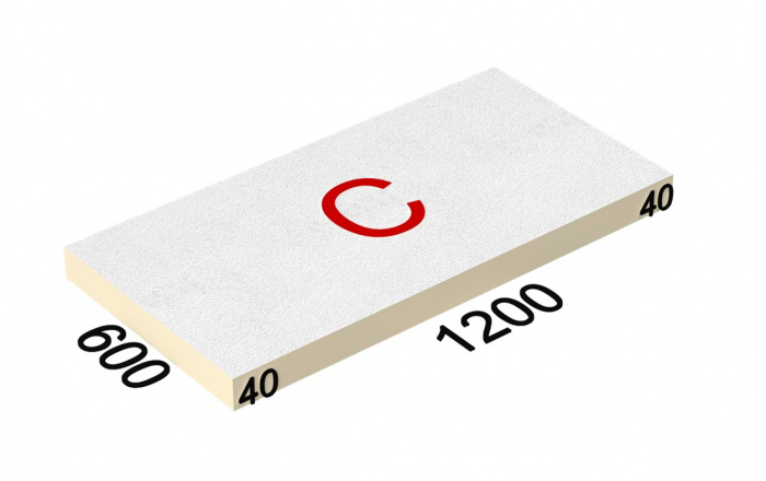LOGICPIR SLOPE-1,7% (С) СХМ/СХМ 1200Х600Х40 (упак, 15 плит, 10,8 кв.м)