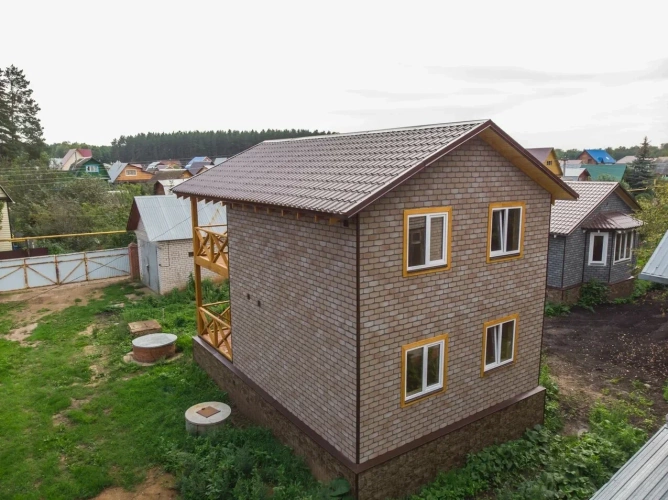 ТЕХНОНИКОЛЬ HAUBERK фасадная плитка, Камень Травертин (2,2 кв.м.)