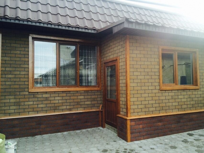 ТЕХНОНИКОЛЬ HAUBERK фасадная плитка, Кирпич​ Песчаный (2 кв.м.)