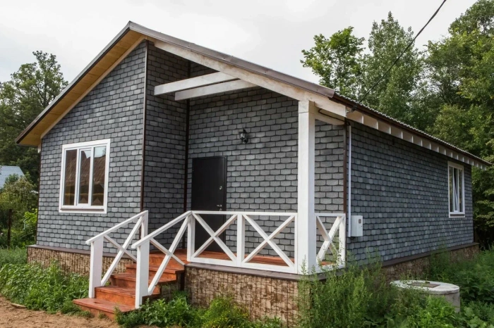ТЕХНОНИКОЛЬ HAUBERK фасадная плитка, Камень Сланец (2,2 кв.м.)