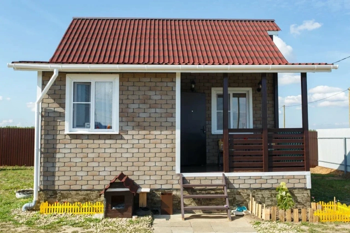 ТЕХНОНИКОЛЬ HAUBERK фасадная плитка, Камень Травертин (2,2 кв.м.)