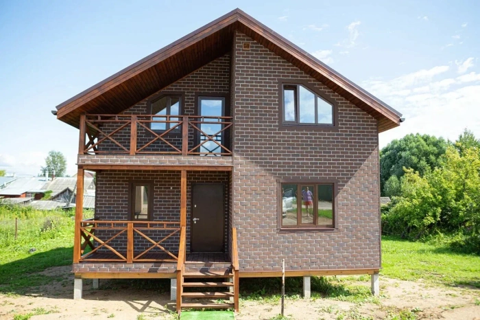 ТЕХНОНИКОЛЬ HAUBERK фасадная плитка, Кирпич​ Баварский (2 кв.м.)