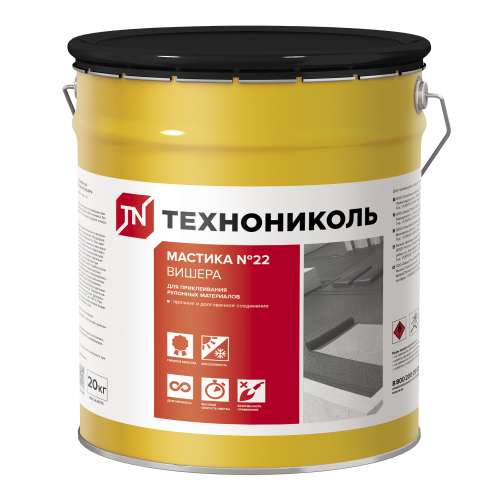 Мастика приклеивающая ТЕХНОНИКОЛЬ №22 (Вишера), ведро 20 кг