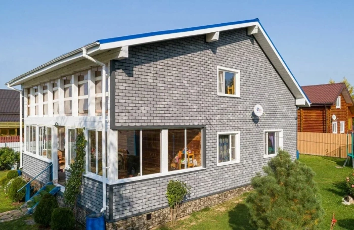 ТЕХНОНИКОЛЬ HAUBERK фасадная плитка, Камень Сланец (2,2 кв.м.)