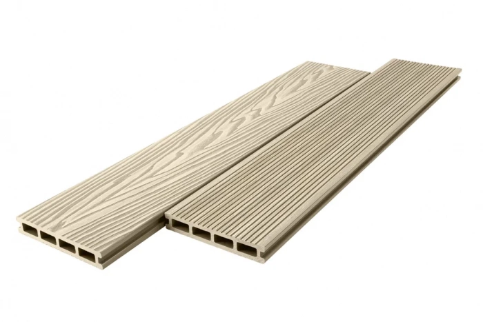 Террасная доска T-DECKS PREMIUM 3D OPTIMA CLASSIC, БРАШИНГ (слоновая кость)