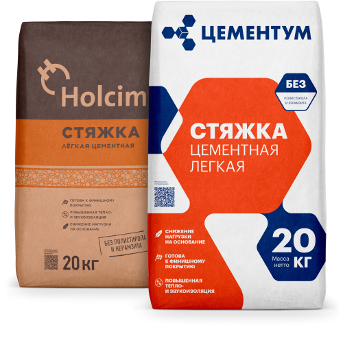 Стяжка лёгкая цементная